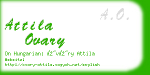 attila ovary business card